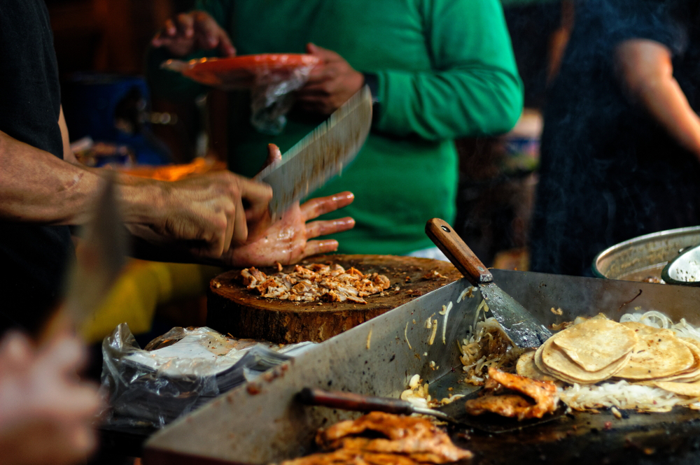 Night street tacos