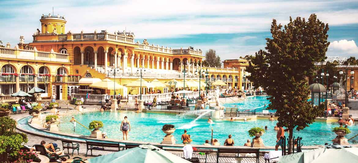 Die Thermalquellen in Budapest sind sehr mineralstoffreich.