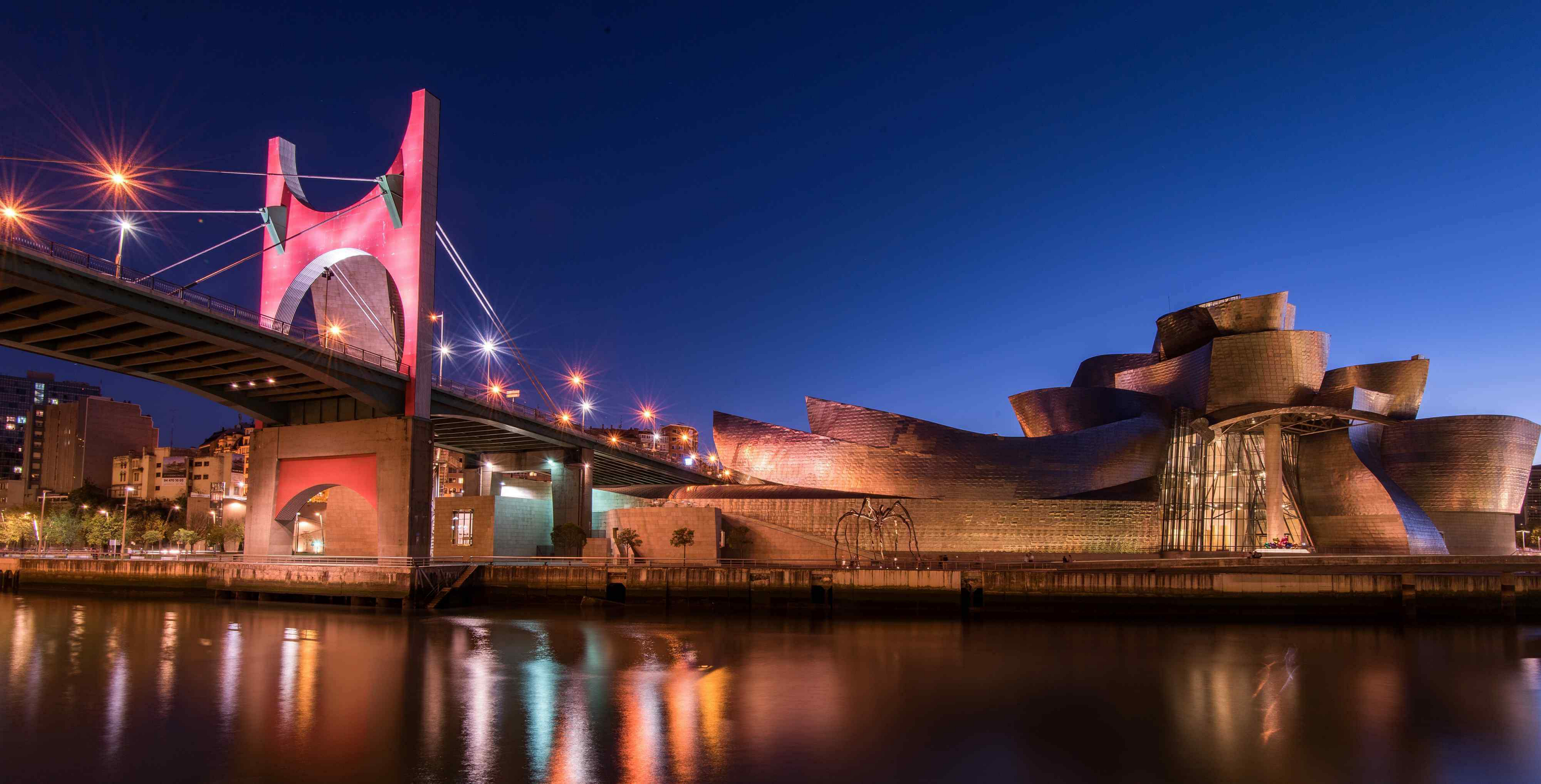 Things to do in Bilbao: A view of the Guggenheim from the river