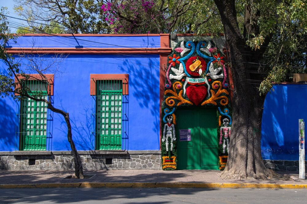 Das Frida Kahlo-Museum im Stadtviertel Coyoacán in Mexiko City.