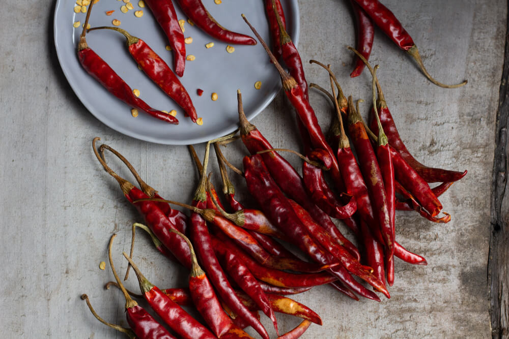 Tunisian harissa paste: A close-up of a small bowl of harissa paste