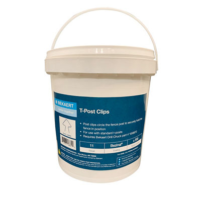 T-post Clips 11 ga Bezinal (500 count bucket)