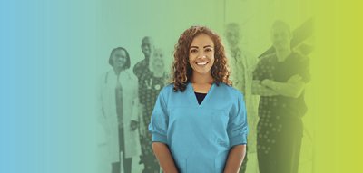 healthcare professional smiling at camera