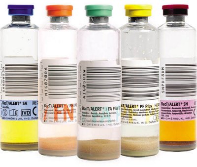 5 BACT/ALERT® Culture Media bottles 