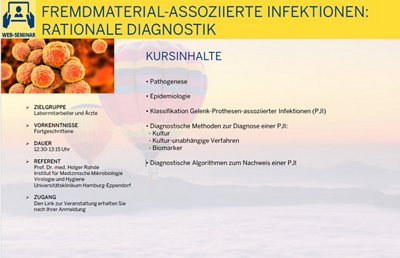 Fremdmaterial-assoziierte Infektionen: Rationale Diagnostik