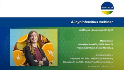 WEBINAR - Alicyclobacillus, General overview, risks and impact in the beverages industry