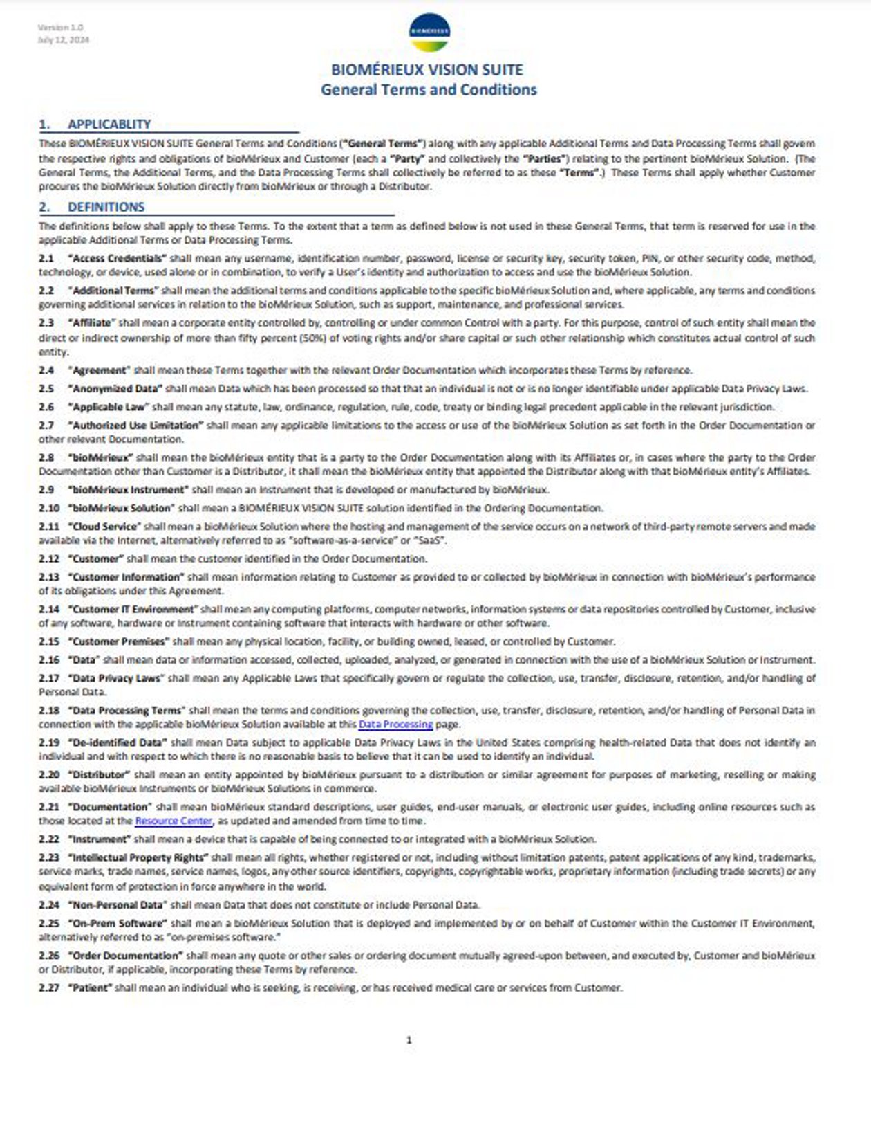 Terms and Conditions