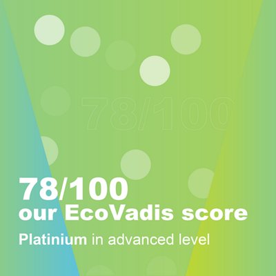 78/100 - our EcoVadis score