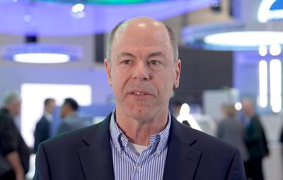 Person working in lab views results