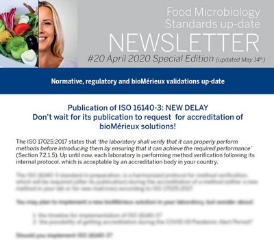 FOOD MICROBIOLOGY STANDARDS UPDATED NEWSLETTER N°20