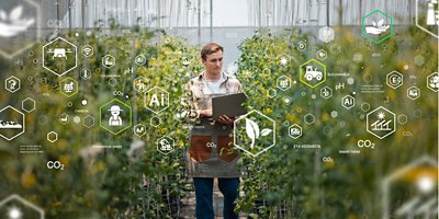 a worker on the field