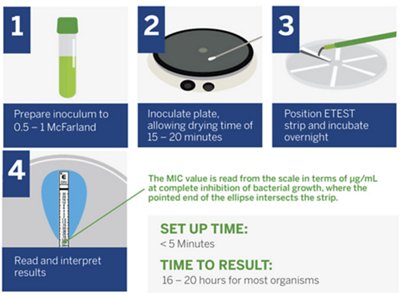 Graphic showing steps to interpret results