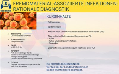 Fremdmaterial-assoziierte Infektionen: Rationale Diagnostik