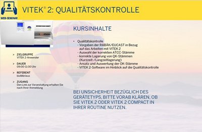 VITEK® 2: Qualitätskontrolle