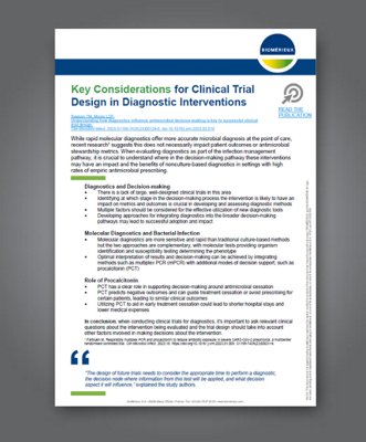 Key Considerations for Clinical Trial Design in Diagnostic Interventions