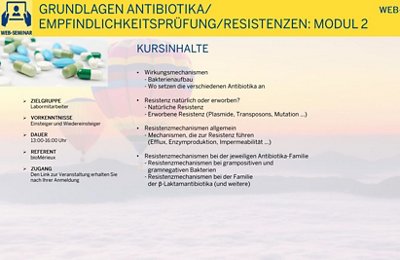 Grundlagen Antibiotika / Empfindlichkeitsprüfung / Resistenzen: Modul 2