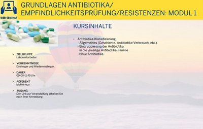 Grundlagen Antibiotika / Empfindlichkeitsprüfung / Resistenzen: Modul 1