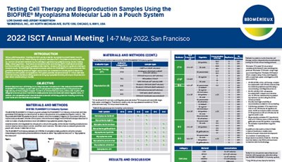 Cell therapy and bioproduction samples chart