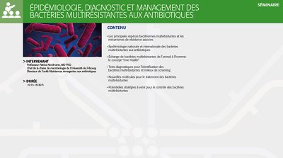 ÉPIDÉMIOLOGIE, DIAGNOSTIC ET MANAGEMENT DES BACTÉRIES MULTIRÉSISTANTES AUX ANTIBIOTIQUES