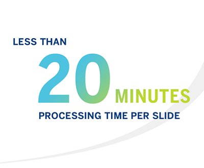 Less than 20 mins processing time per slide