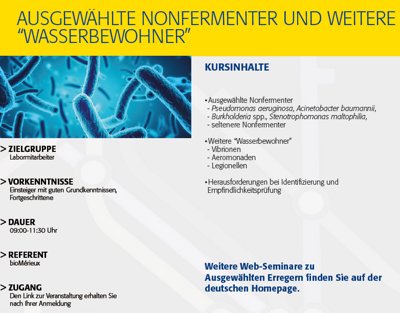 Ausgewählte Nonfermenter und weitere "Wasserbewohner" (Web-Seminar)