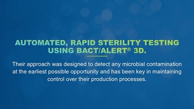 rapid sterility testing using bact alert 3D