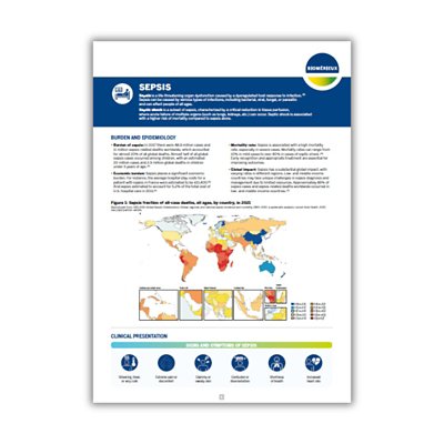 Discover the bioMérieux Sepsis Monograph covering sepsis epidemiology, burden of disease, clinical presentation, signs and symptoms, and the importance of early diagnosis and patient management.