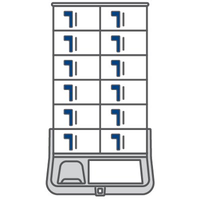 Blue and white icon of BIOFIRE