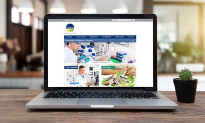 bioMerieux University website on a laptop