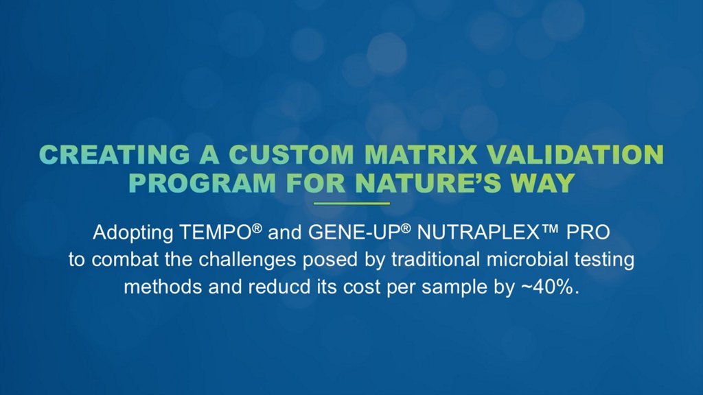 custom matrix validation tempo gene up biomerieux