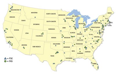 Service map - United States