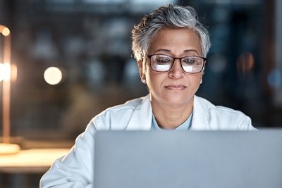 Doctor at computer