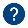 Blue and white question mark icon