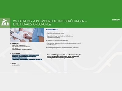 VALIDIERUNG VON EMPFINDLICHKEITSPRÜFUNGEN –EINE HERAUSFORDERUNG?