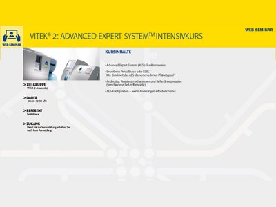 VITEK® 2: ADVANCED EXPERT SYSTEMTM INTENSIVKURS