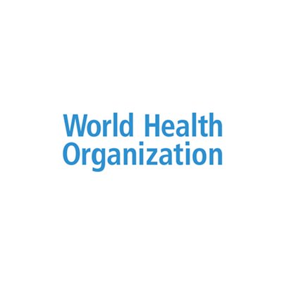 light blue text on white background reading World Health Organization