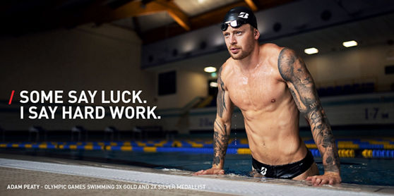 Adam Peaty: "Some say luck, I say hard work."
