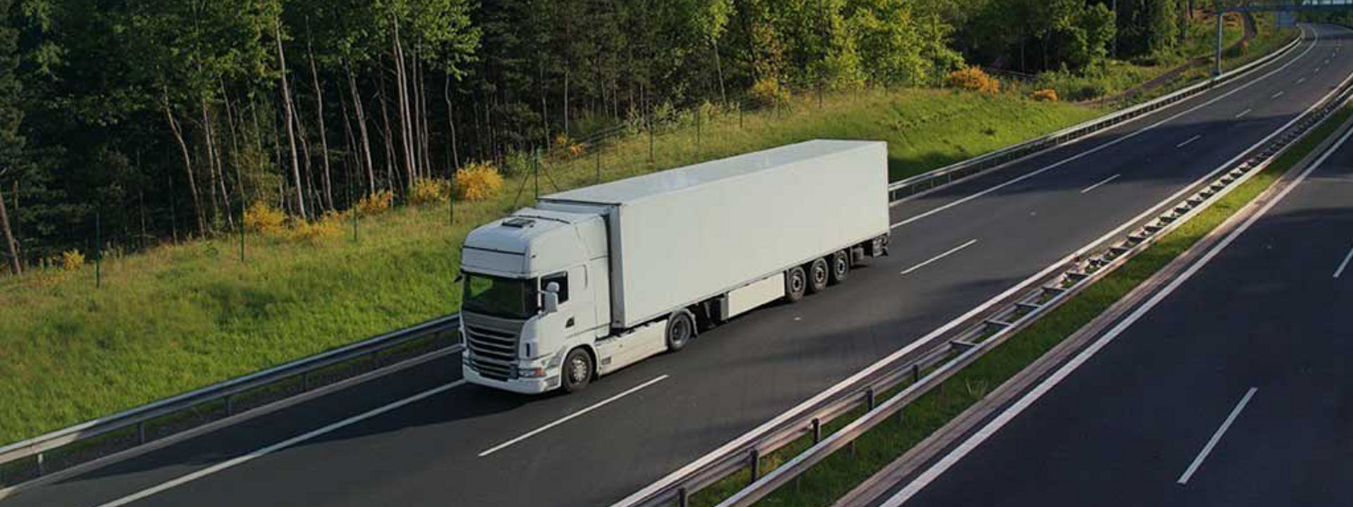 A truck on a commercial tyre test circuit