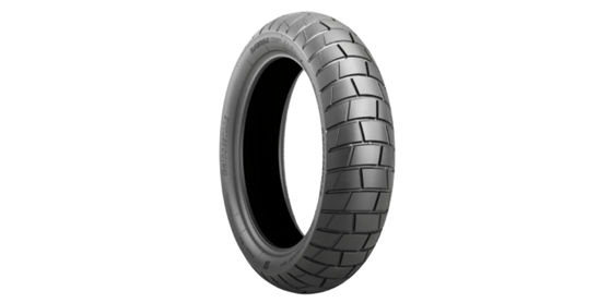 Close-up of Bridgestone's Battlax Adventure Trail AT41 adventure motorcycle tyre