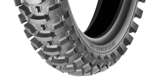 Nærbilde av Bridgestones Battlecross X10 off-road motorsykkeldekk