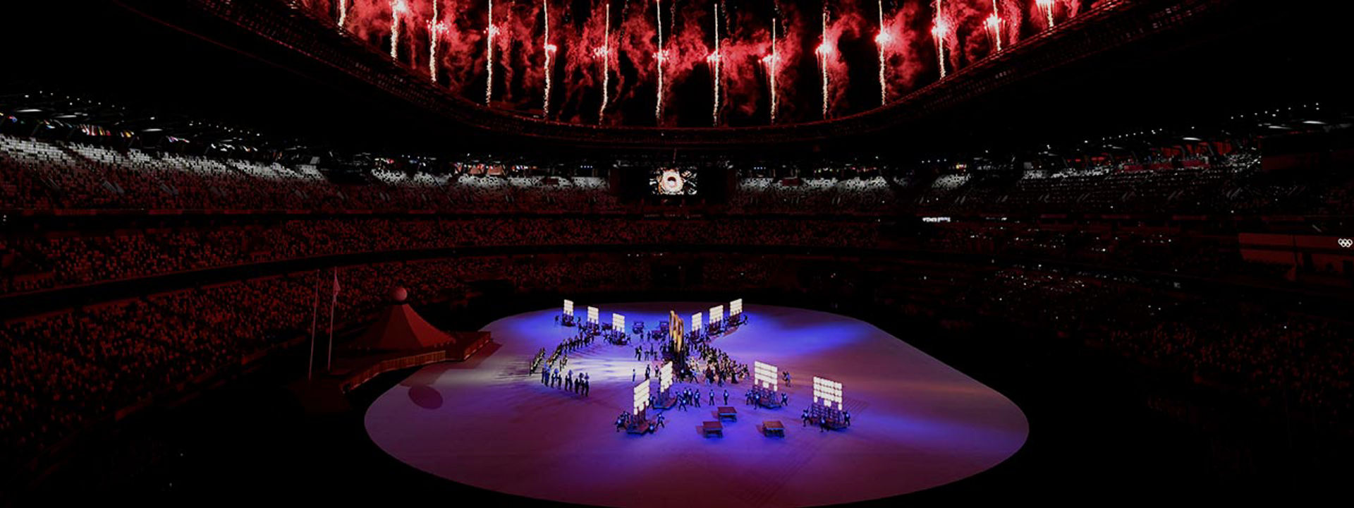 Fuegos artificiales estadio Olímpico Tokyo 2020