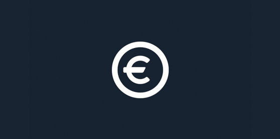 Denna ikon symboliserar en euro, vilket innebär att Bridgestone Tirematics är en kostnadsbesparande lösning för fordonsparker.