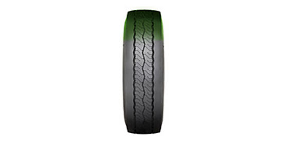 Cette image montre un packshot du pneu Bridgestone U-AP 002. Son nouveau composé de gomme aide à réduire la consommation.