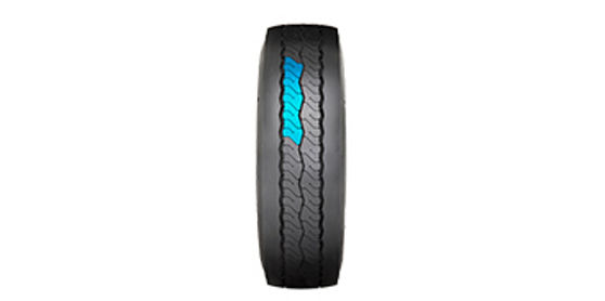 Dette billede viser et Bridgestone U-AP 002. Du kan se lamellen, der hjælper med at modstå sidekræfter.