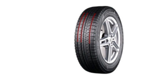 Blizzak ICE tread pattern gives this winter tyre extra grip