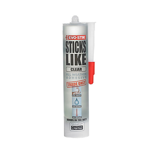 Evo Stik Sticks Like Trade Only All Weather Clear Adhesive 290ml City Plumbing Supplies