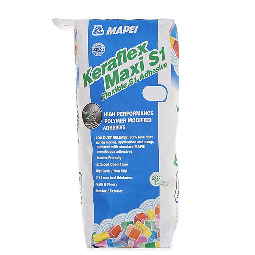 Mapei Keraflex Maxi S1 Flexible Floor Tile Adhesive White 20kg City Plumbing Supplies