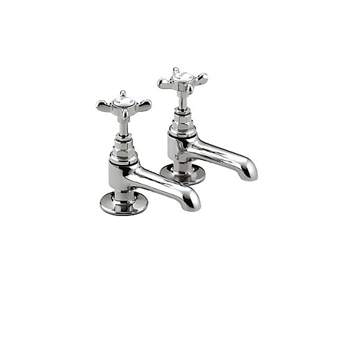 Bristan 1901 Traditional 1/4 Turn Bathroom Basin Pillar Taps Chrome City Plumbing Supplies