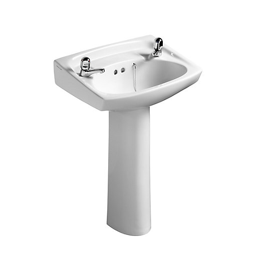 Armitage Shanks Royalex Wash Basin 2 Tap Holes 560 x 410 mm S217001