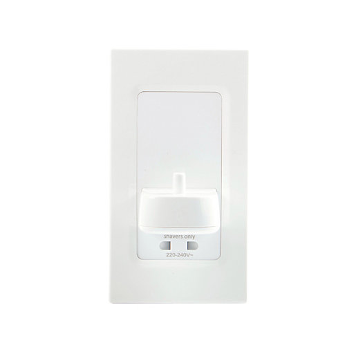 Proofvision In Wall Electric Toothbrush Shaver Socket Charger White Plastic City Plumbing Supplies